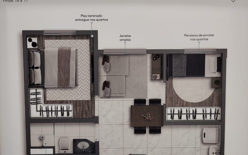 Apartamento na região do Ipiranga, Vivaz Prime Alto do Ipiranga, há 5 min a pé da estação Alto do Ipiranga. 298 mil, 2 dorm entrega em maio de 2025.