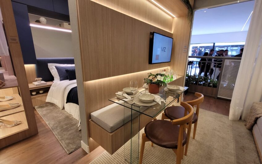 VIZ , apartamento 1 e 2 dormitórios ao lado da Estação Adolfo Pinheiro, linha lilás, condomínio completo com lazer, lavanderia, mini mercado e quadra de beach tênis. A partir de 290 mil reais.