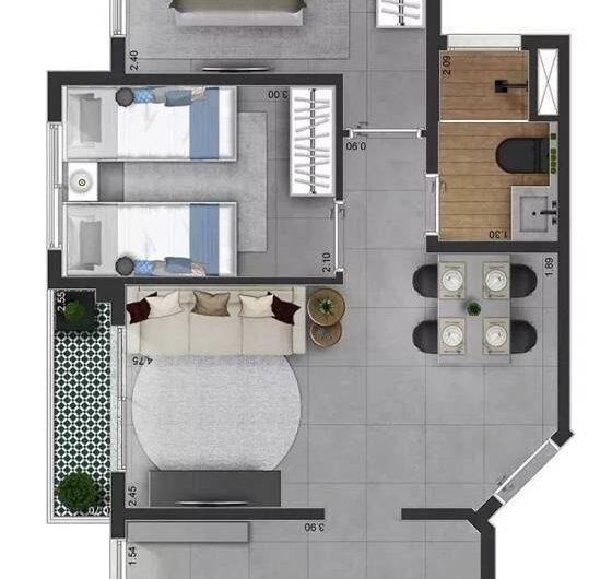 Apartamento 2 dorm 44 m2 , com vaga , varanda vista para o  Shopp Mooca, piscina, quadra poliestportiva, churrasqueira. Novo e vista livre andar alto! R$ 410 mil.